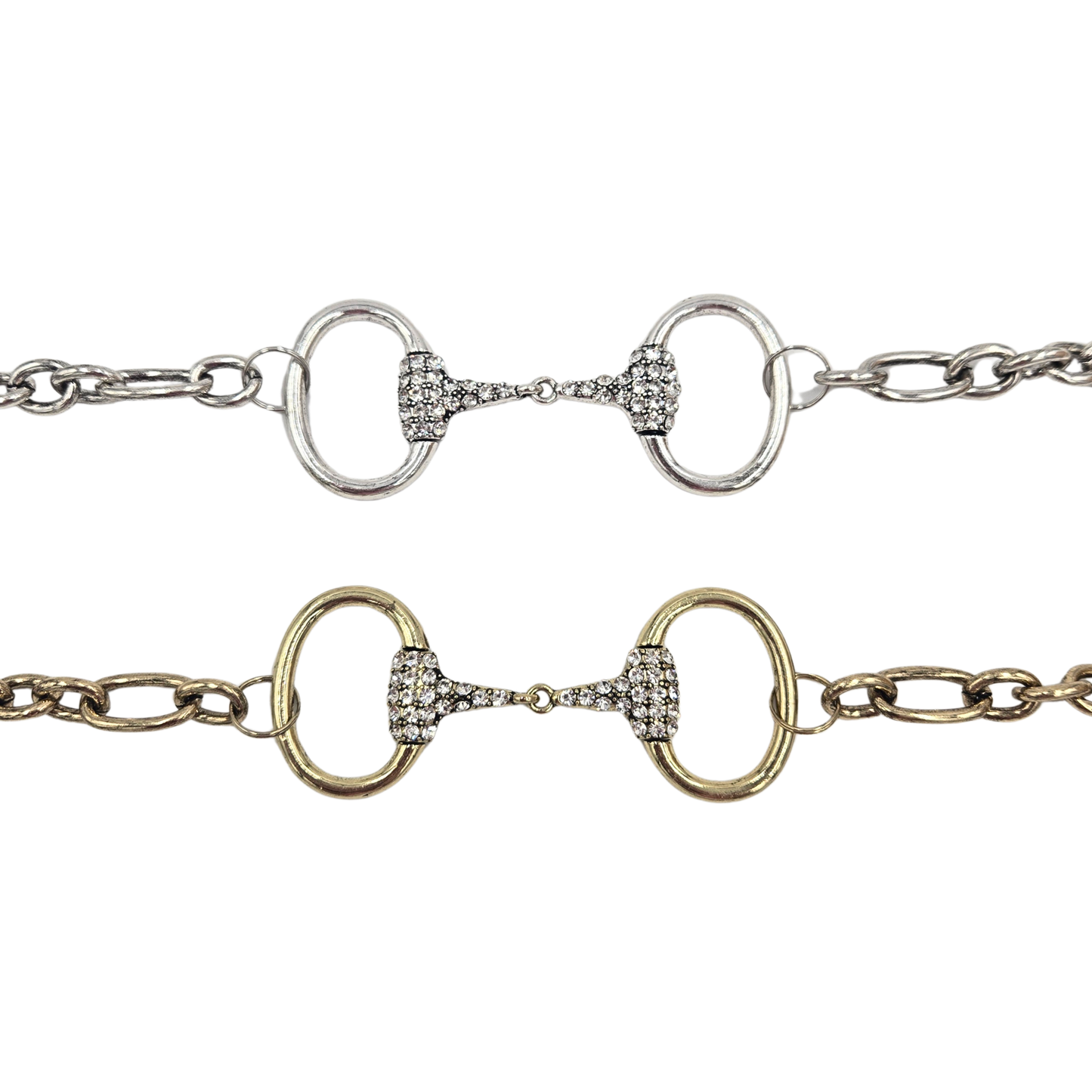 Snaffle Bit Bling Necklace (2 colors)