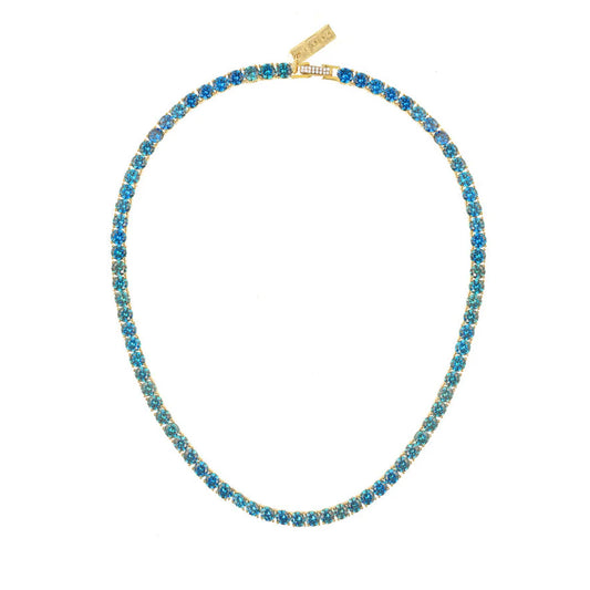 TOVA - Blue Topaz Tennis Necklace