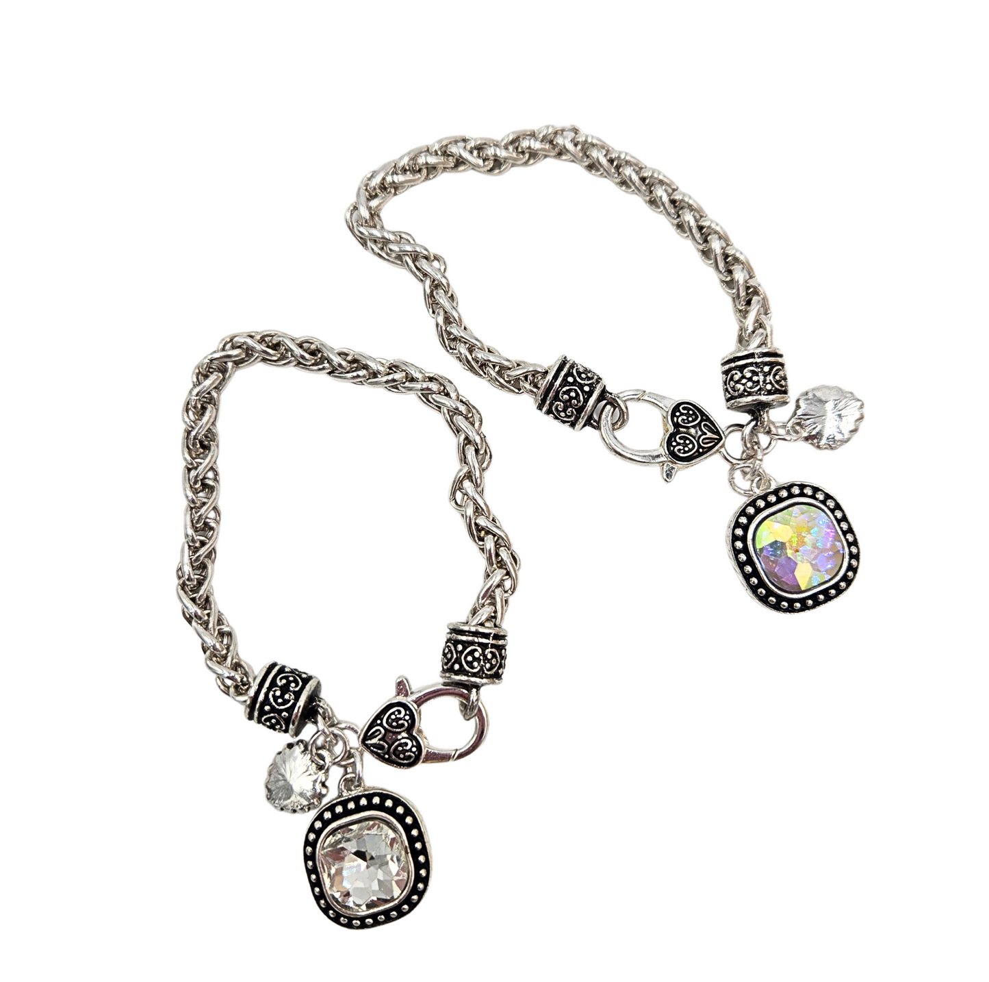 Filigree Jewel Pendant Bracelet (2 colors)