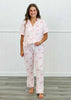 Pink Coquette Bow Button Down PJ Pant Set (Reg. & Plus)