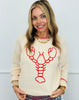 Lobster Pullover Graphic Sweater Top (Reg.)-2 Colors