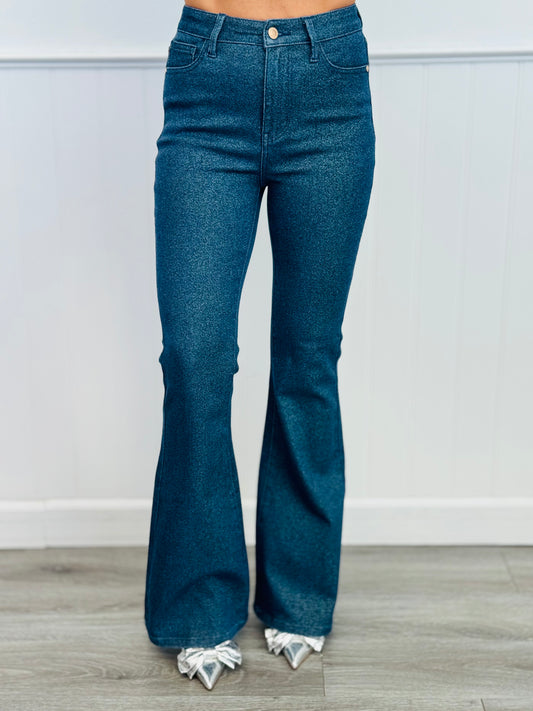 Judy Blue Slay the Sparkle Flare Jeans (Reg. and Plus)