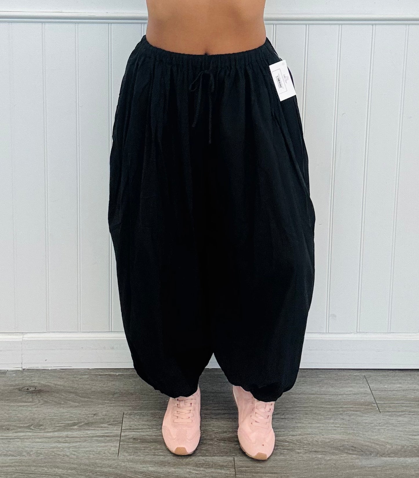 Shirred Harem Pocket Pants (Reg.) - 2 Colors