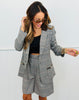 Ivory Multi Plaid Zip Pocket Blazer (Reg & Plus)