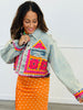 POL Denim Embroidered Geometric Design Jacket (Reg.)