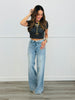 Judy Blue Retro Rebel Wide Leg Fold Over Jeans (Reg. and Plus)