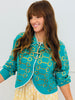 Queen Of Sparkles Mint & Gold Horse Bit Button Up Sweater (Reg. & Plus)