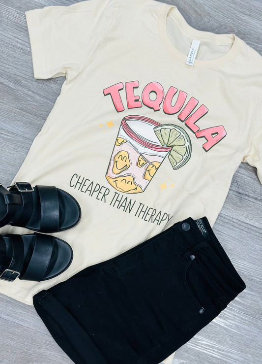 Tequila Cheaper Than Therapy Tee (Reg. and Plus)