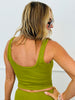 Moss Ribbed Tank Top & Capri Pants Set (Reg.)