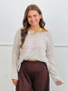 Striped Round Neck Sweater Top (Reg.)-2 Colors