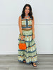 POL Sage Multi Palm & Border Print Maxi Skirt (Reg.)