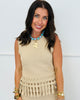 Fringe Hem Sleeveless Top (Reg.) - 2 Colors