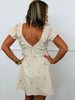 Cream Floral Embroidered Mini Dress (Reg.)