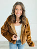 Bunny Faux Fur Hooded Zip Jacket (Reg)-4 Colors