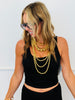 Black Ribbed Tank Top & Capri Pants Set (Reg.)