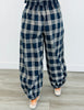 Navy Plaid Baggy Balloon Jogger Pants (Reg.)