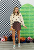 Chocolate Checkered Everyday Skort (Reg. and Plus)