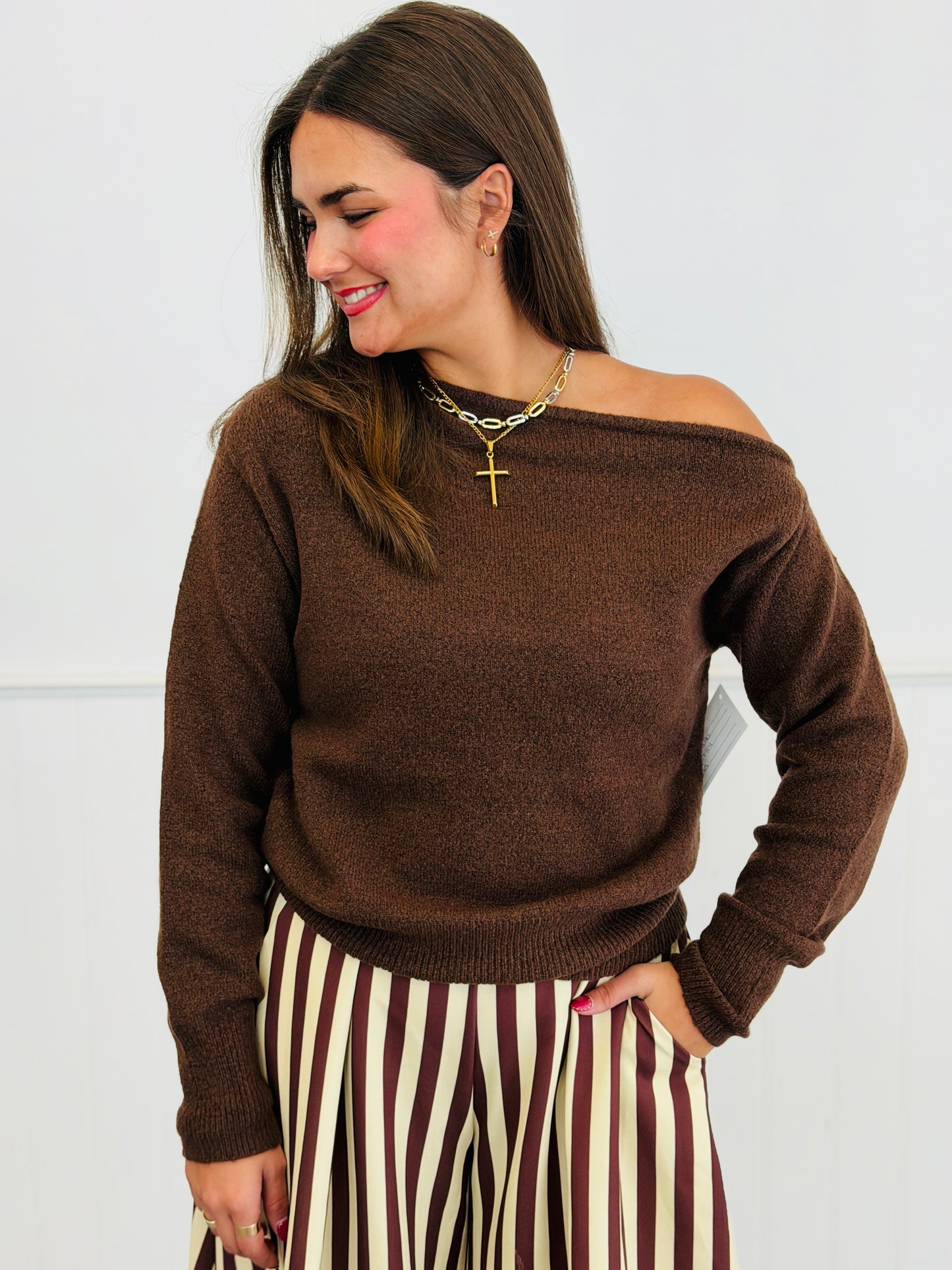 Essential Off Shoulder Sweater Top (Reg.) - 7 Colors