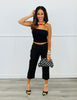Black Slim Leg Woven Capri Pants (Reg.)