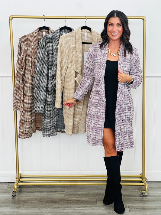 The Tabatha Textured Jacket (Reg. and Plus) - 4 Colors