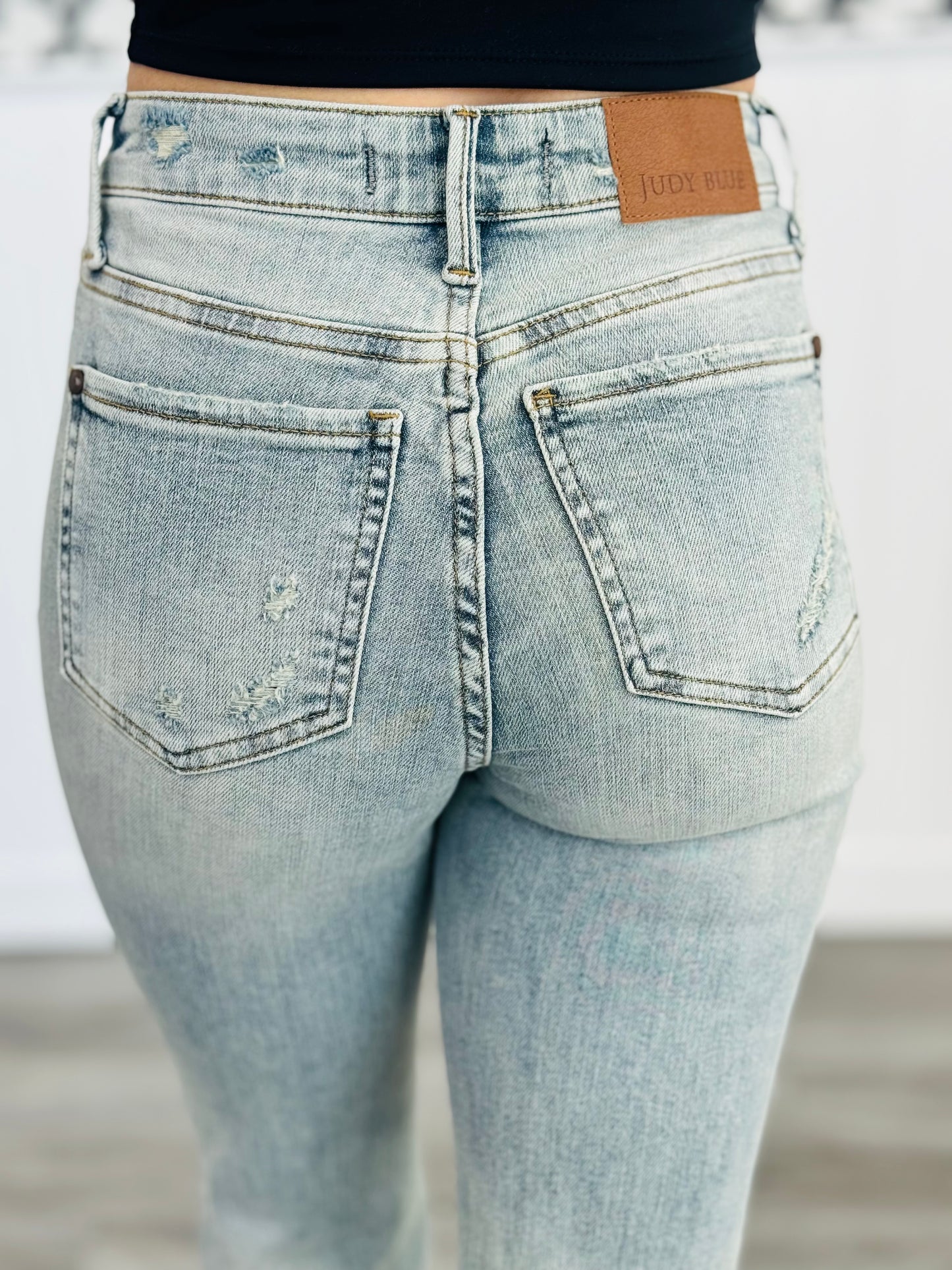 Judy Blue Perfectly Pin Tack Flare Jeans (Reg & Plus)