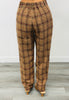 Brown/Orange Plaid Trousers (Reg & Plus)
