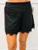 High Waist Lace Trim Shorts (Reg.) - 2 Colors