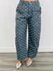 Denim Polka Dot Print Barrel Pants (Reg. and Plus) - 3 Colors