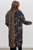 Tan Brown Leopard Print Midi Coat (Reg & Plus)