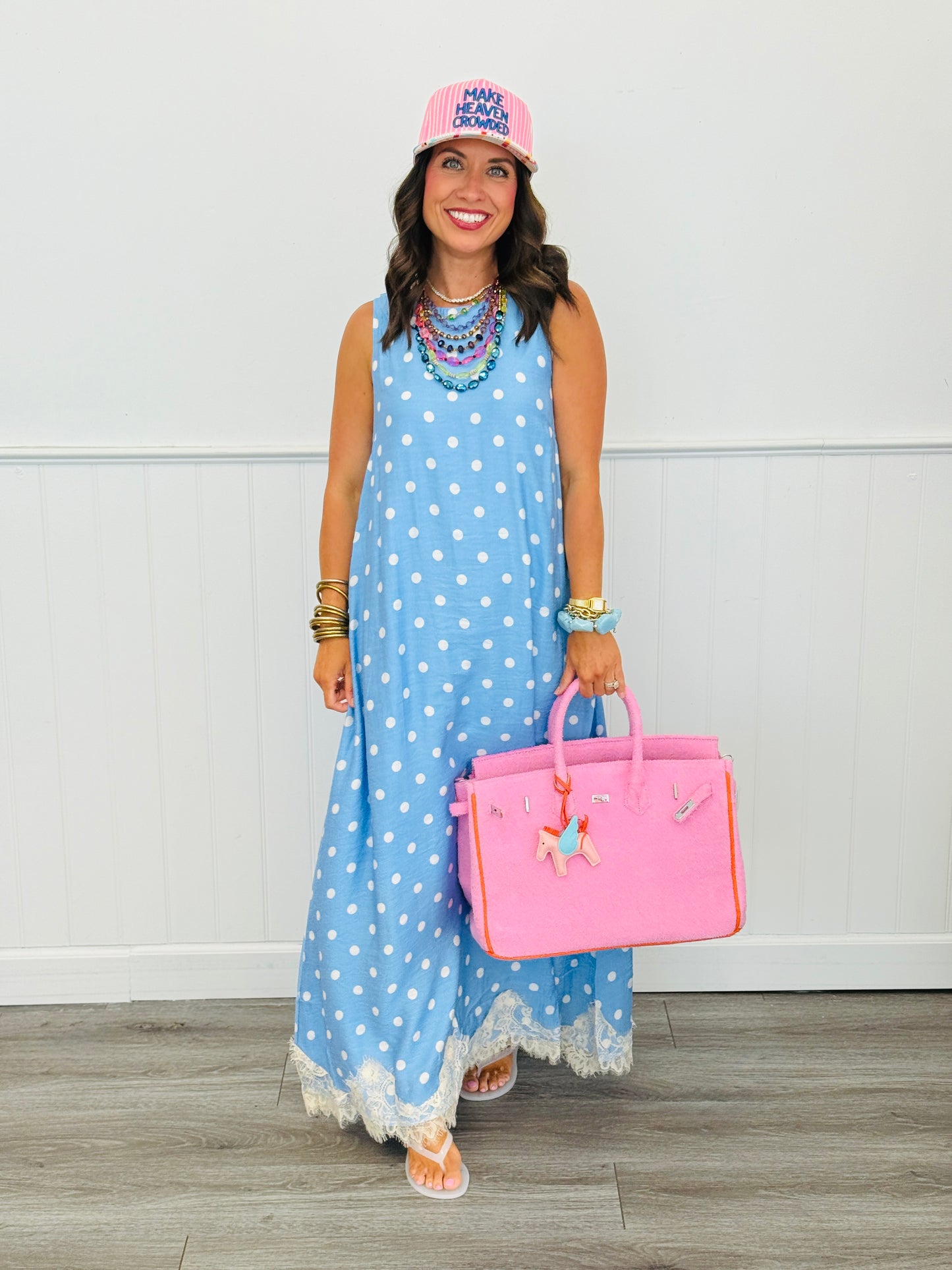 Polka Dot Lace Detailed Midi Dress (Reg.) - 3 Colors