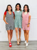 Checkered Self Tie Back Romper (Reg & Plus)-3 Colors