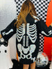 Queen Of Sparkles Black Iridescent Jeweled Skeleton Tunic Top (Reg. and Plus)