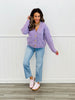 Lavender Cable Knit Button Up Cardigan (Reg.)