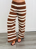 Brown Stripe Knit Top & Pant Set (Reg.)