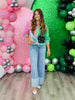 Queen Of Sparkles Licensed Colorblock Glinda & Elphaba Button Up Cardigan (Reg. and Plus)