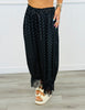 Black/White Polka Dot Lace Trim Pants (Reg. and Plus)