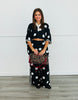 Black/White Polka Dot Top & Pants Set (Reg & Plus)