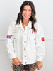 White Denim Rodeo Trucker Jacket (Reg & Plus)
