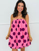 Pink Retro Chic Polka Dot Mini Dress (Reg.)