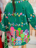 Queen Of Sparkles Green Christmas Lights & Presents Feather Dress (Reg. & Plus)