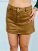 Low Waist Suede Mini Skort (Reg.)-2 Colors