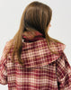 Burgundy Multi Plaid Poncho Cape Jacket (Reg & Plus)