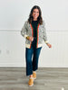 Animal Print Stripe Trim Button Down Cardigan (Reg.)