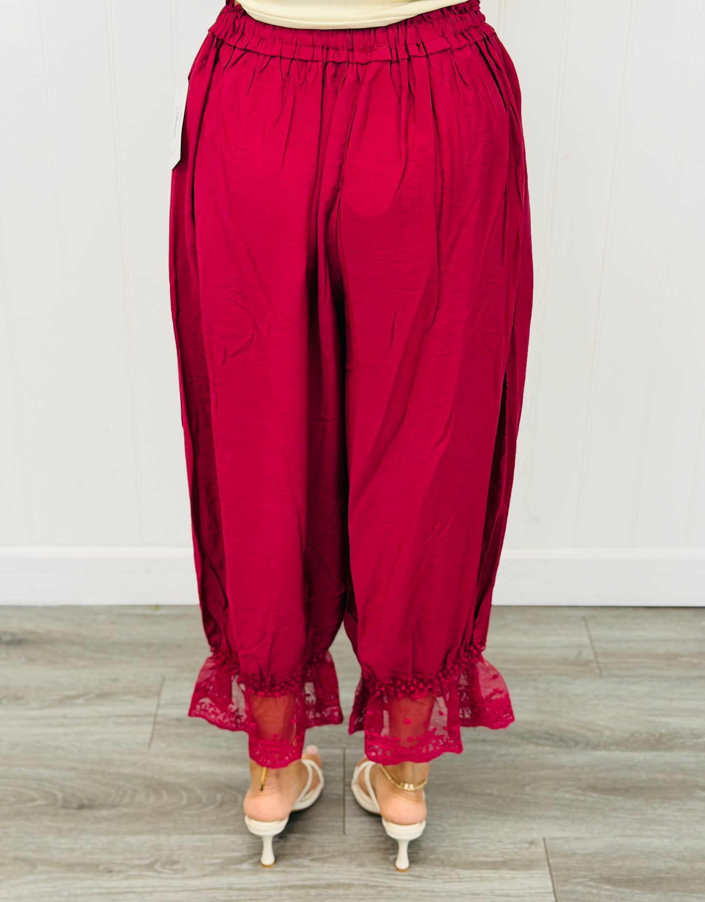 Burgundy Relaxed Bloomer Pants (Reg. & Plus)