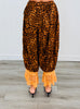 Brown Leopard & Lace Harem Pants  (Reg & Plus)