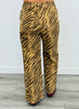Brown Zebra Print Wide Leg Pants (Reg.)