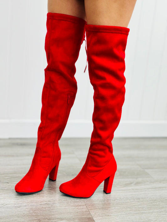 Red The Thigh Is The Limit Boots