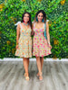 Hot Pink Floral Sweetheart Mini Dress (Reg.)