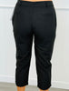 Black Slim Leg Woven Capri Pants (Reg.)