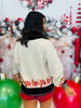 Queen Of Sparkles Black Trim Collar Nutcracker & Candy Cane Cardigan (Reg. and Plus)